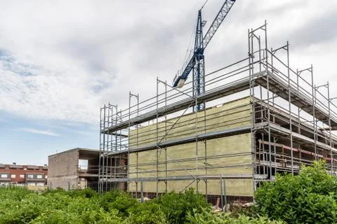 Construction site for housing development Stock Photos