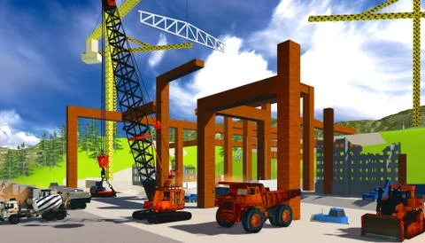 Construction site Ilustração Stock