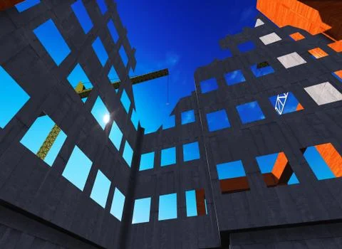Construction site Stock Illustration