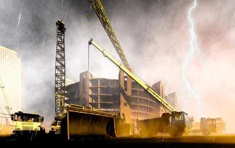 Construction site 스톡 일러스트