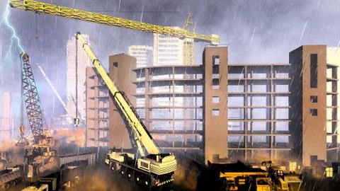 Construction site Stock-Illustration