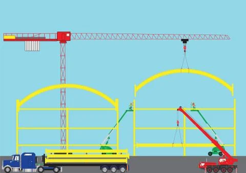 Construction site Stock Illustration