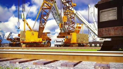Construction site Stock Illustration