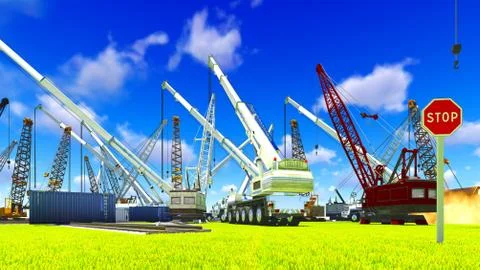 Construction site Stock Illustration