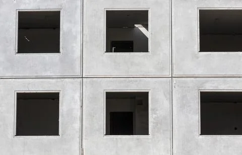 Construction site with the initial stage of construction Foto stock