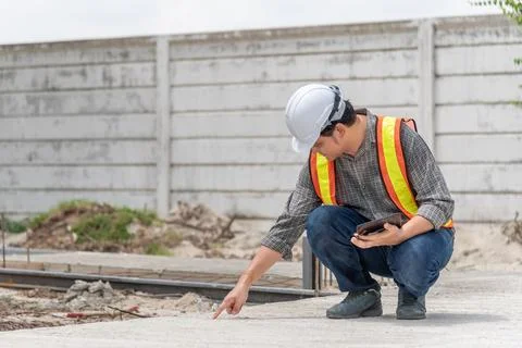 Construction Site Inspection Engineer Stock Photos