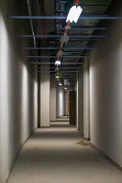 Construction site interior building plan mall development Fotos de archivo