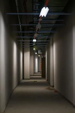 Construction site interior building plan mall development Fotos de archivo