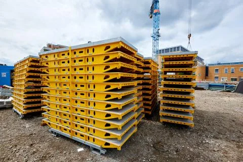 Construction site iron formwork Stock Photos