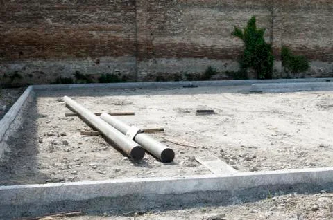 Construction site just started Stock Photos