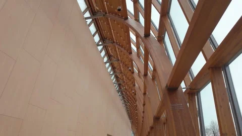 Construction site with large crane on Finch Avenue, Toronto, Canada Stock Footage 310058381