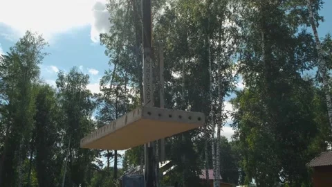 Construction site. Laying of slabs, bricks, concrete mortar. Stock Footage 167590730