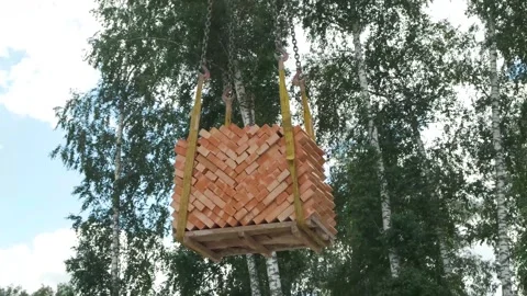 Construction site. Laying of slabs, bricks, concrete mortar. Stock Footage 167590807