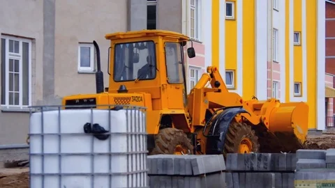 Construction Site With Machinery Video stock 81698873