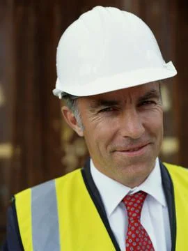 A construction site manager Stock Photos