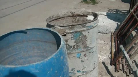 Construction Site Materials - Panned Left to Right 스톡 동영상 12600606