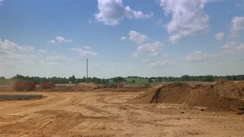 Construction site of meat processing plant 스톡 동영상 157059462