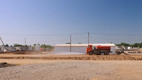 Construction site of meat processing plant Stockbeeldmateriaal 157059637