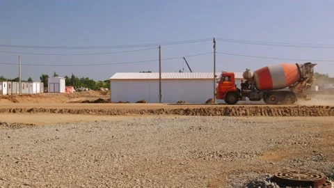 Construction site of meat processing plant Vidéo 157059649
