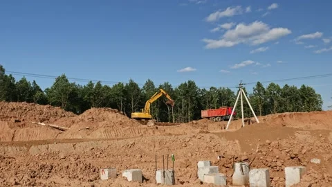 Construction site of meat processing plant 스톡 동영상 158455497