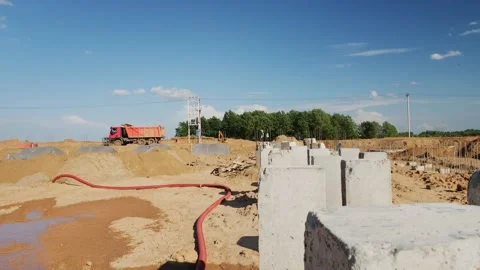 Construction site of meat processing plant Vidéo 160520079