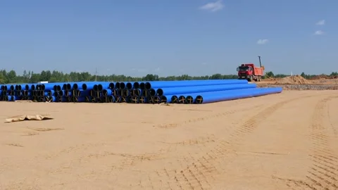 Construction site of meat processing plant 库存影片 161259240