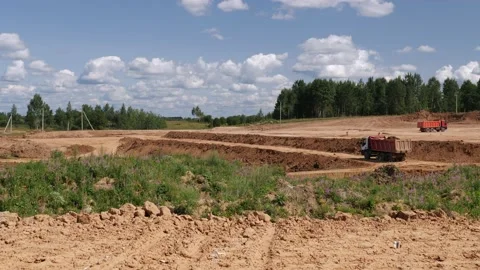 Construction site of meat processing plant Stockbeeldmateriaal 161259283
