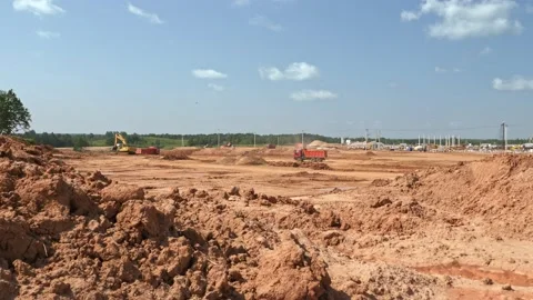 Construction site of meat processing plant 库存影片 164786220