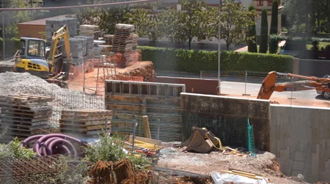 Construction Site Mess Stock Footage 53871014