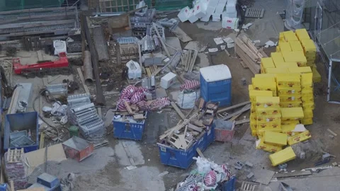 Construction site mess Stock Footage 155025157