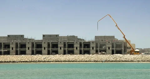 Construction Site in Middle East. Time lapse. Pan Video stock 87895130