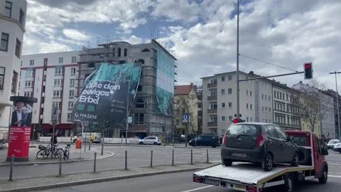 Construction site of mixed use building on Stromstrasse in Berlin March 2026 動画素材 336280900