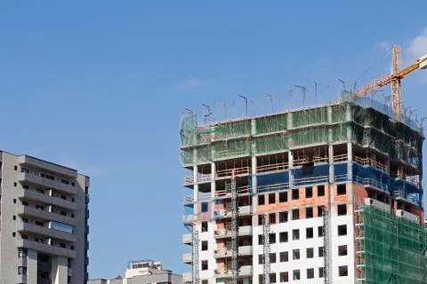 Construction site of modern building Stock Photos