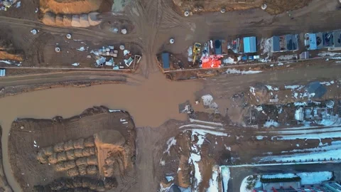 Construction site of the modern district Vídeos de archivo 240818426