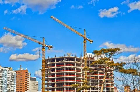 Construction site in Moscow Foto stock