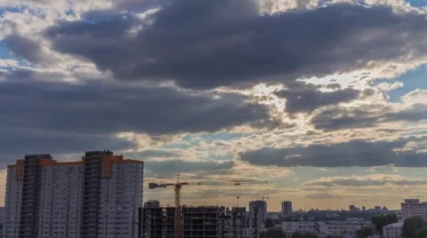 Construction Site In Motion 2 4K Stock Footage 53748619