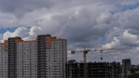 Construction Site In Motion 3 4K Stock Footage 54076797