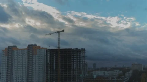 Construction Site In Motion 4K Video stock 56919142