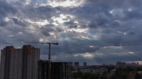 Construction Site In Motion 6 4K Stock Footage 54444840