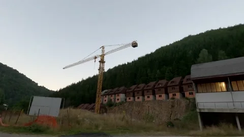 Construction site on the mountain Stock Footage 142774284