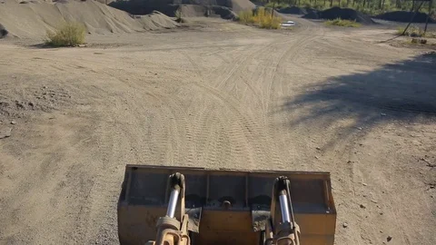 At the construction site moves special equipment with a dipper Stock Footage 71938697