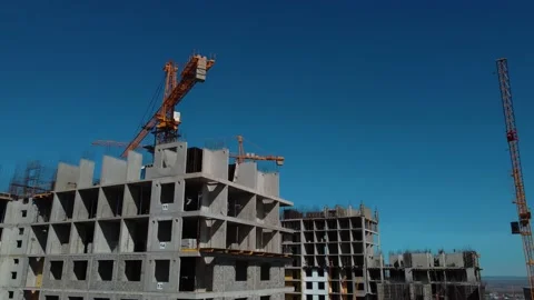 Construction site of a multi-storey building Stock Footage 175675516