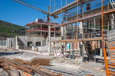 Construction site for new building Stock Photos