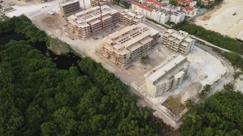 Construction Site in New Coastal Development Area: Deforestation, Ecological Stock Footage 270167166