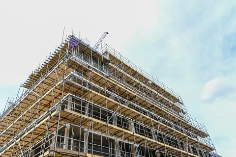 Construction site of new homes Stock Photos