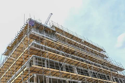Construction site of new homes Stock Photos