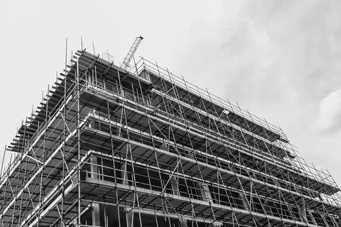 Construction site of new homes Stock Photos