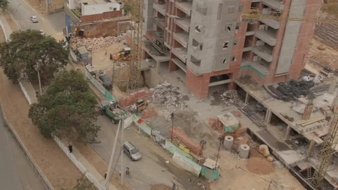 Construction site of new residential unit in upper class area of Colombia Stock-Footage 88389346