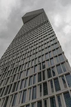 Construction site of the new skyscraper One, Frankfurt am Main, Germany Stock Photos