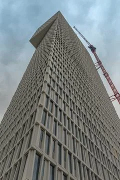 Construction site of the new skyscraper One, Frankfurt am Main, Germany Stock Photos
